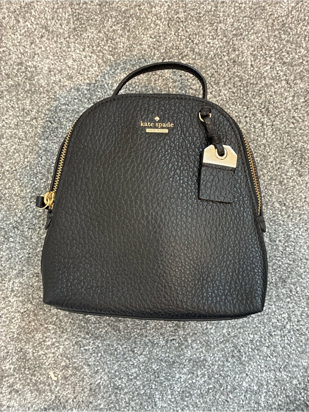 Kate Spade Mini Caden Backpack - Black and Gold